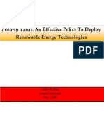 Feed-In Tariff: An Effective Policy To Deploy Renewables