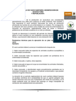 VSDR Protocolo de Vacio Sanitario, Desinfección en Acuicultura y Repoblacion