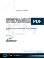 Certificado Laboral Edgardo Correa