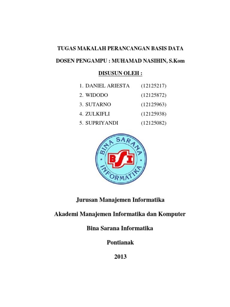 Perancangan Basis Data