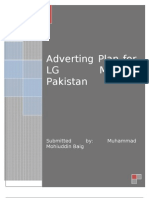 Adverting Plan For LG Mobiles Pakistan: Submitted By: Muhammad Mohiuddin Baig