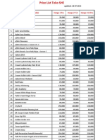 Price List Toko SHE - Updated 18-07-2013