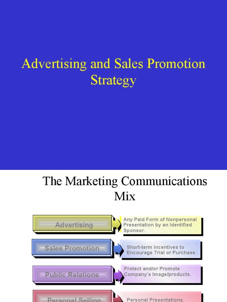 Advertising and Sales Promotion Strategies | PDF | Career & Growth ...