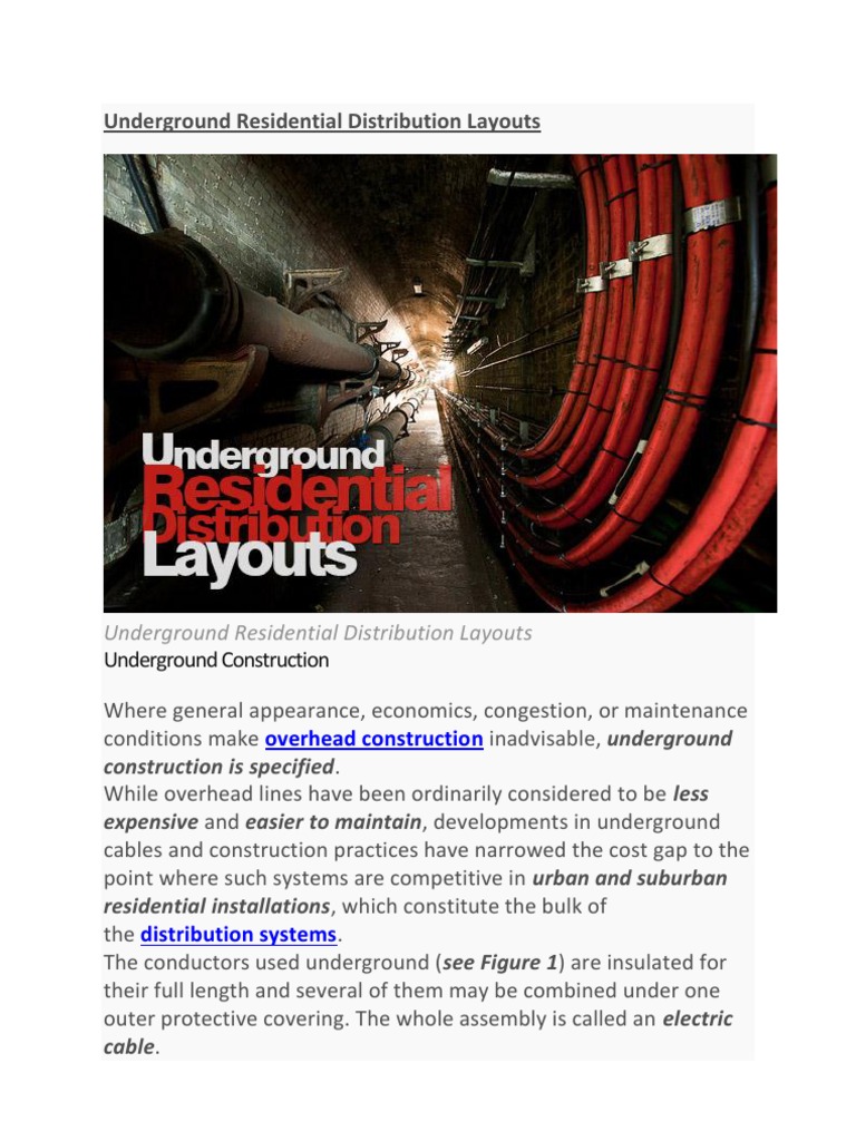 Underground Residential Distribution Systems | PDF | Electric Power ...