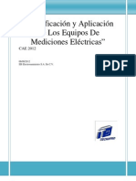 Identificación y Aplicación de Los Equipos de Mediciones Eléctricas CAE 6-09-2012