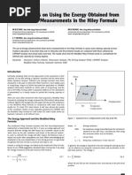 Observations On Using The Energy Obtained From Stress-Wave Measurements in The Hiley Formula
