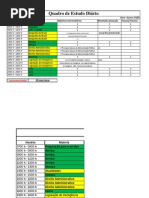 Quadro de trabalho diário