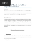 Corporate Governance Difference Between Theories and Model