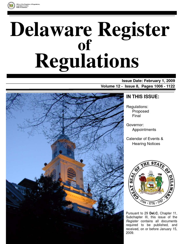 Delaware Register of Regulation February 2009 | Medicaid | Long Term Care