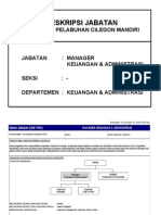 Uraian Jabatan Manager Keuangan Administrasi