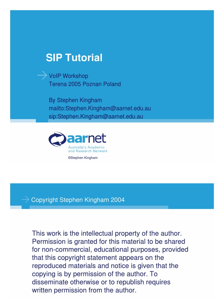 SIP Tutorial | PDF