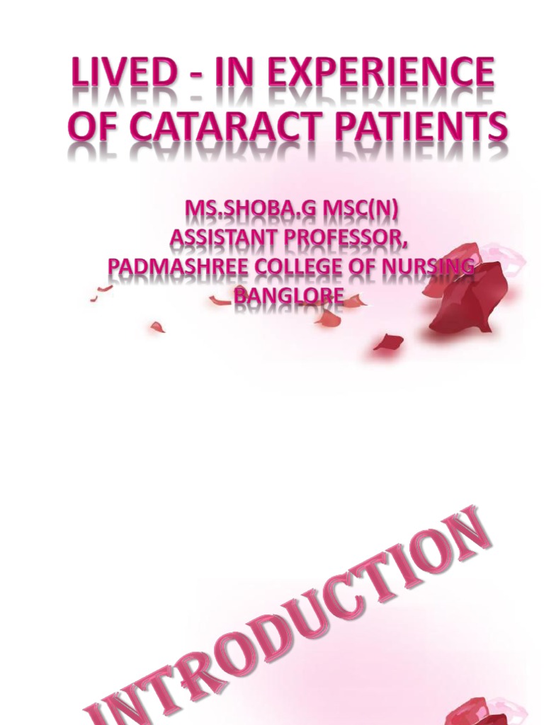 Lived in Experience of Patients Subjected To Cataract Surgery | PDF ...