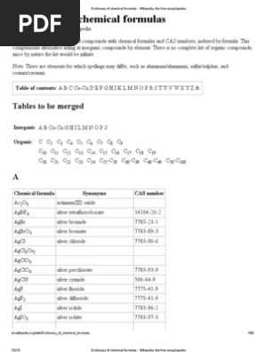 Dictionary Of Chemical Formulas Sonu Pdf Silver Manganese