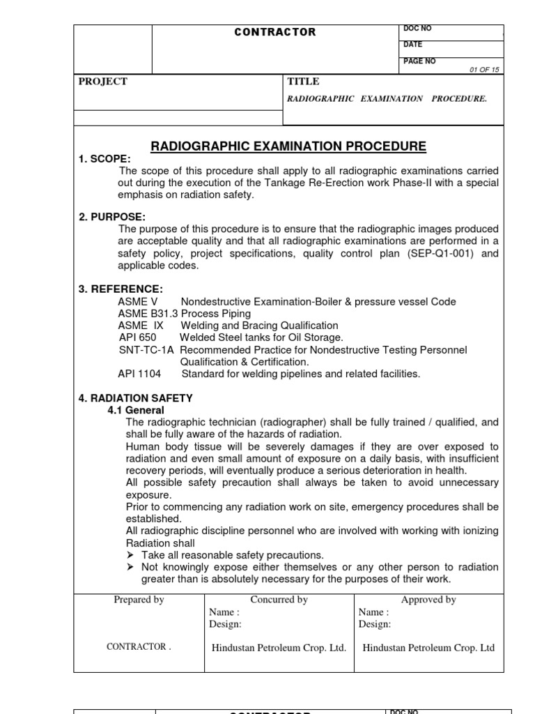 Radiography Standards PDF