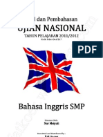 Pembahasan UN SMP Bhs Ing 2012 Paket B