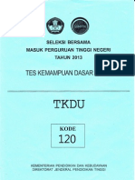 Download Soal SBMPTN 2013 TKDU 120 by Ramadhoni Mardi SN154445258 doc pdf