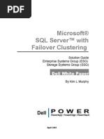 Microsoft® SQL Server™ With Failover Clustering: Dell White Paper