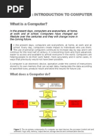 Chapter 1: Introduction To Computer What Is A Computer?