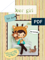 Deer Girl Pattern Felt