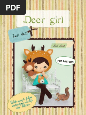 Deer Girl Pattern felt