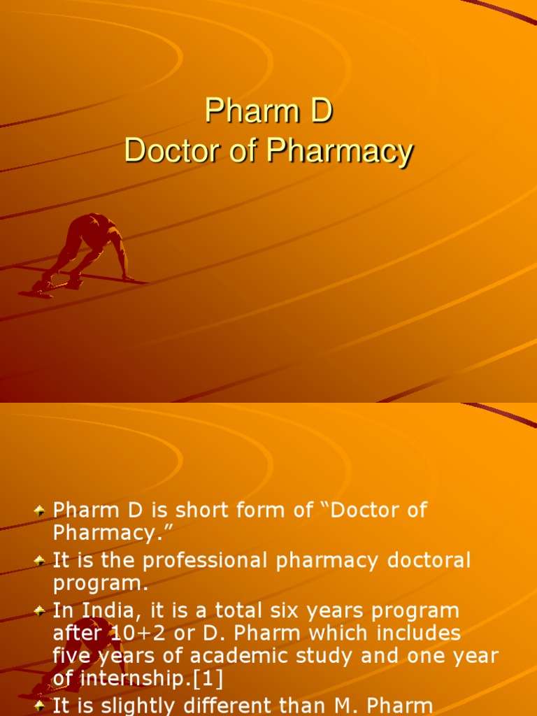 Pharm D Pharmacy Earth & Life Sciences