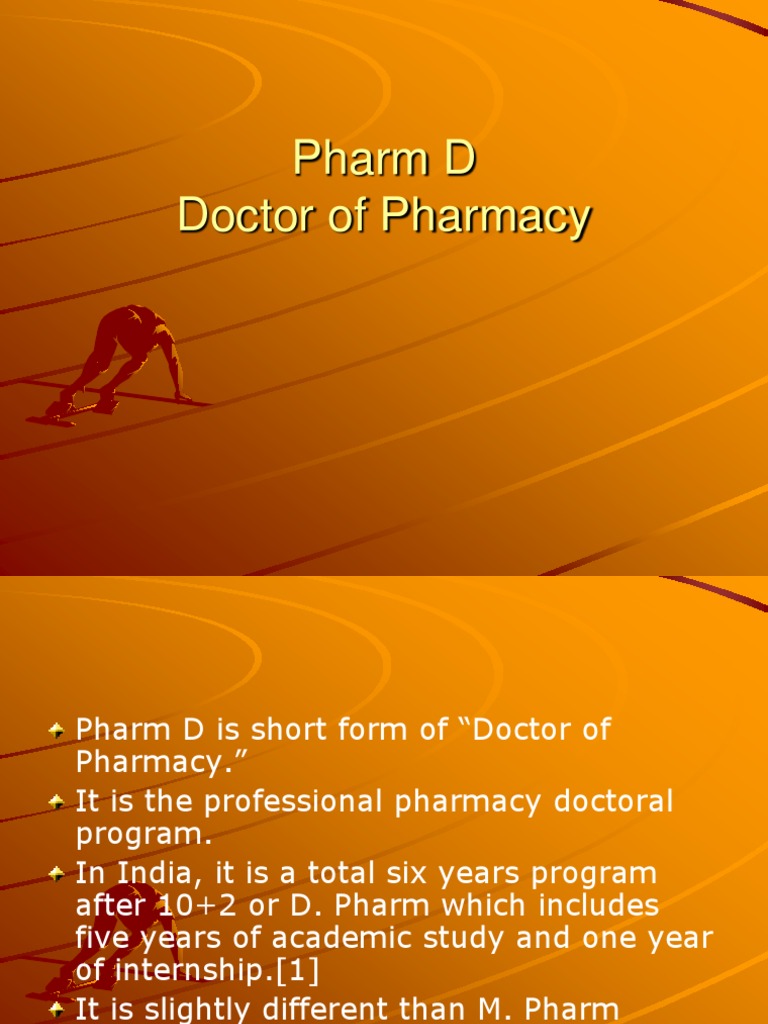 Pharm D Pharmacy Earth And Life Sciences