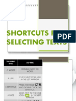 Shortcuts For Selecting Texts