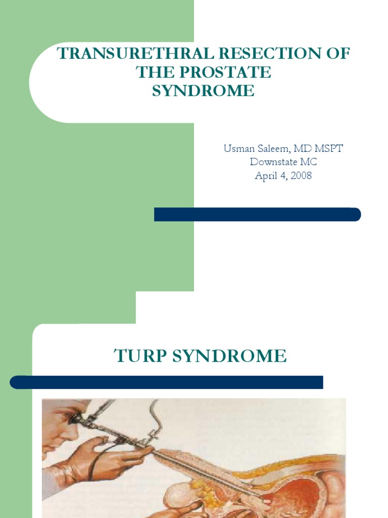 Turp Syndrome Anesthesia Diseases And Disorders