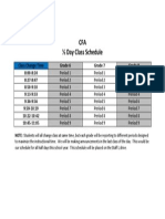 Schedule-Half Day Schedule