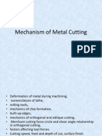 Mechanism of Metal Cutting