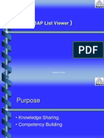 ABAP List Viewer: October 18, 2001