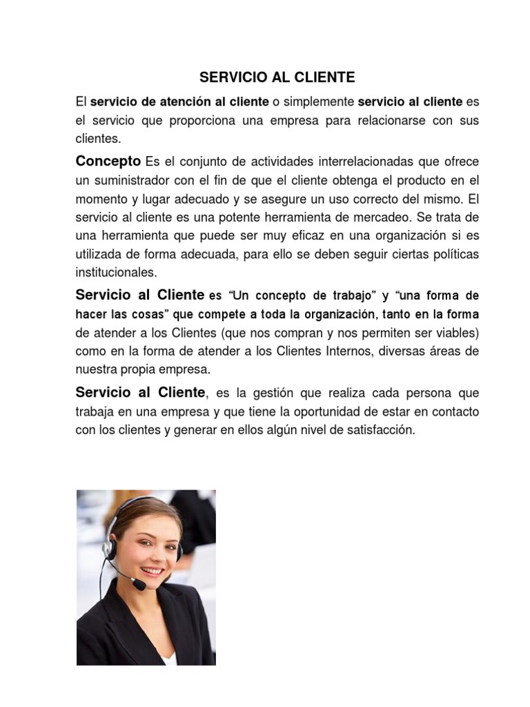 Claves para un Excelente Servicio al Cliente | PDF | Servicio al ...
