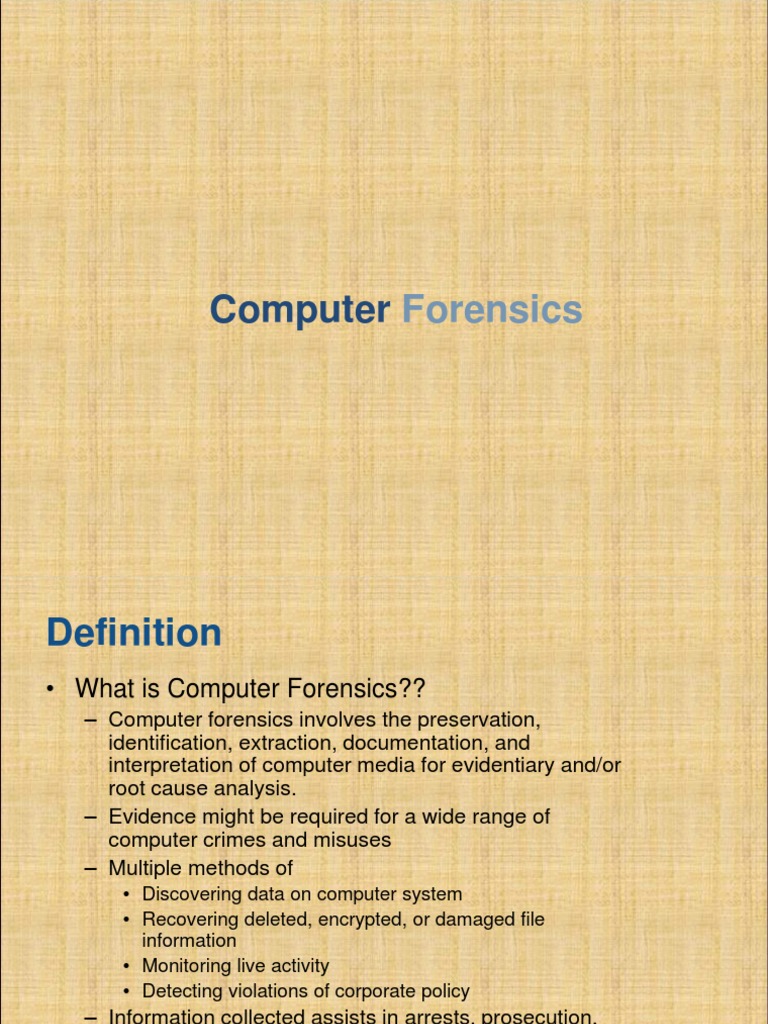 Understanding Computer Forensics Basics | PDF | Computer Forensics ...