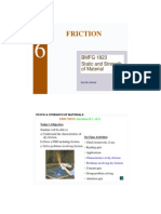 Friction: BMFG 1823 Static and Strength of Material