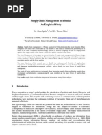 Supply Chain Management in Albania: An Empirical Study: Dr. Alma Spaho, Prof. Dr. Thoma Mitre