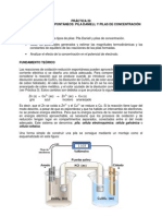 Pilas de concentración y Pila Daniell: Principios y cálculos termodinámicos