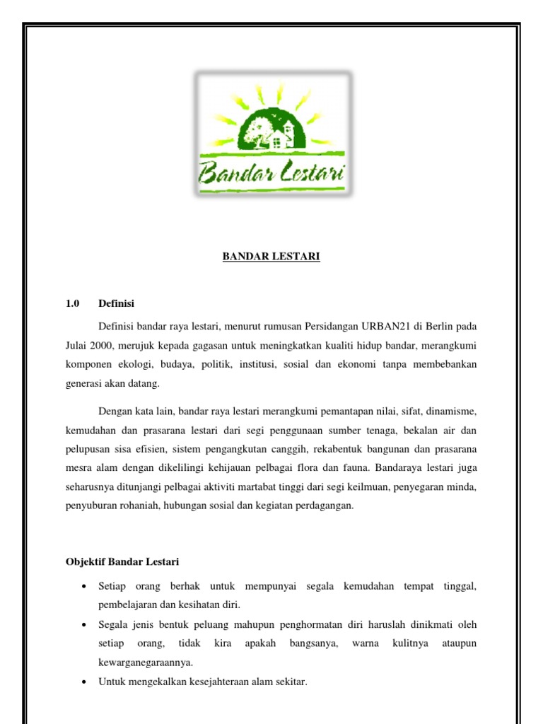Bandar Lestari Pdf
