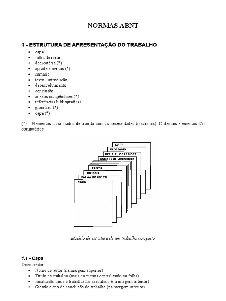 Norma Abnt - Estrutura e Organização Dos Trabalhos Academicos | PDF |  Citação | Jornal e revista, image size:768x1024