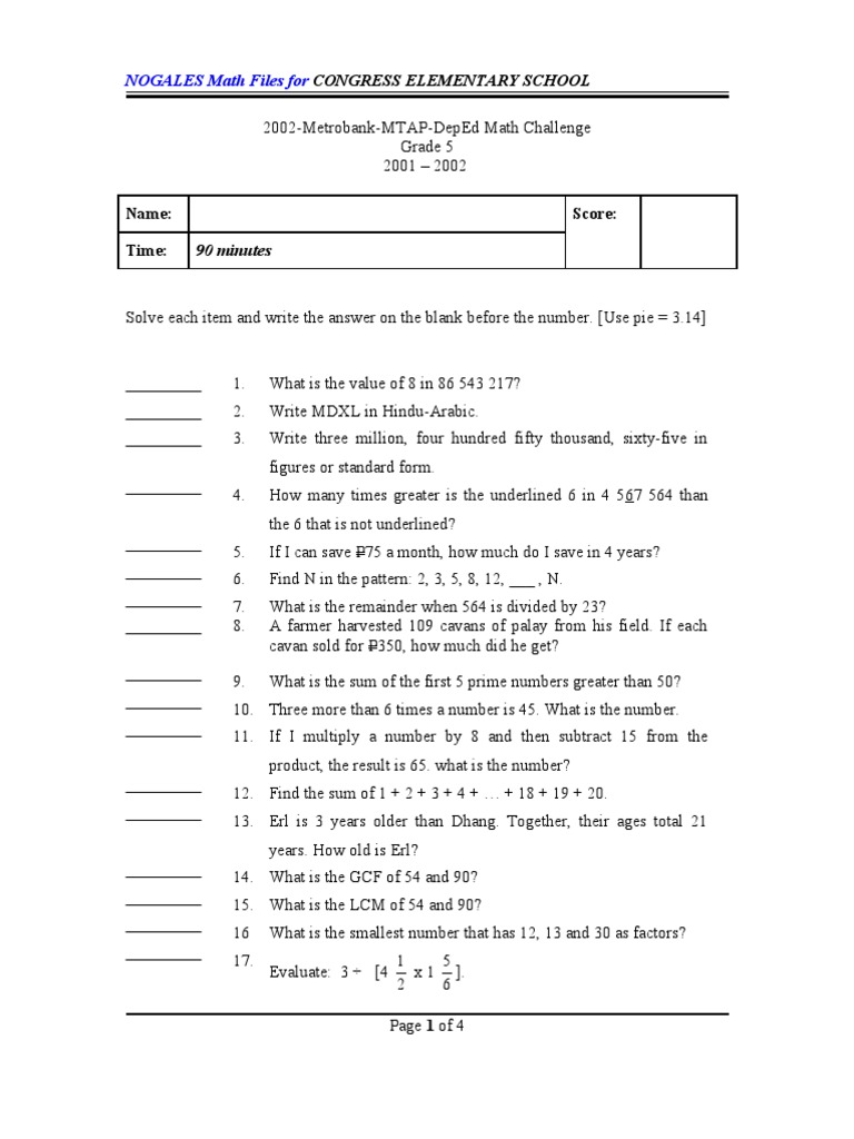 orals test pdf of 5     2002.pdf Elimination Grade MTAP Elementary Angle
