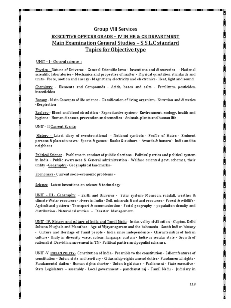 New Syllabus Group VIII Services Updated | PDF