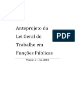 Governo 2013 - Ante-Projecto, Lei Geral Do Trabalho em Funções Públicas (Versão de 21 Junho) PDF