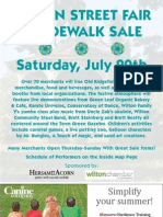 Wilton Street Fair and Sidewalk Sale - Saturday July 20th