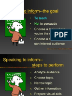 Speaking To Inform