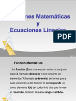 Funciones matemáticas y ecuaciones de primer grado