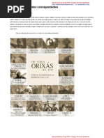 Os orixás e os santos correspondentes