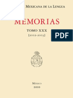 Academia Mexicana de La Lengua - Memorias