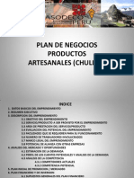 Plan Negocios Productos Artesanales