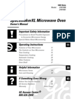 GE Microwave Spacemaker XL manual