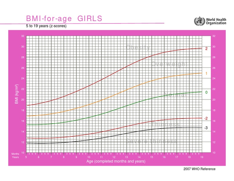 BMI to Age Girls (Graphic)