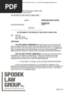 NY Criminal Subpoena Duces Tecum